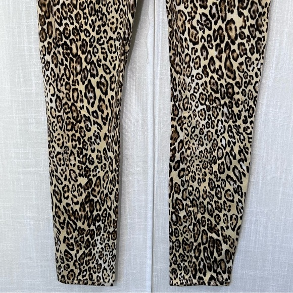 7 For All Mankind Leopard Print Festival Stretch Cigarette Leg Jeans Sz 24 - Picture 4 of 12